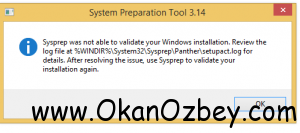 Sysprep was not able to validate your Windows installation